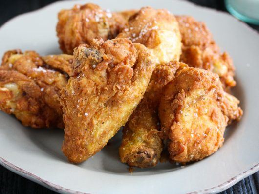 Southern fried chicken med blå ostedip