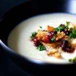 Blomkålssuppe med sprød chorizotopping