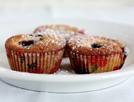 Kirsebærmuffins med smørcreme