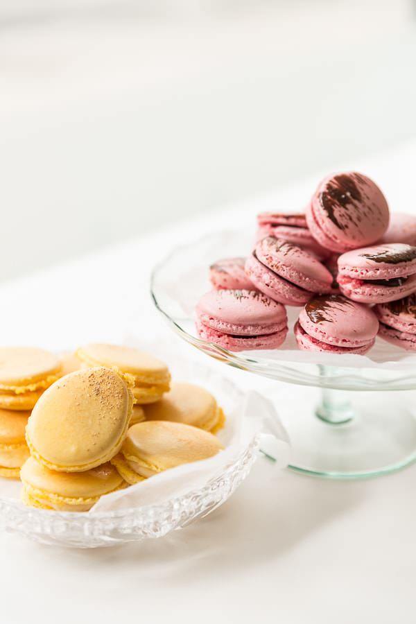 Macarons med chokolade