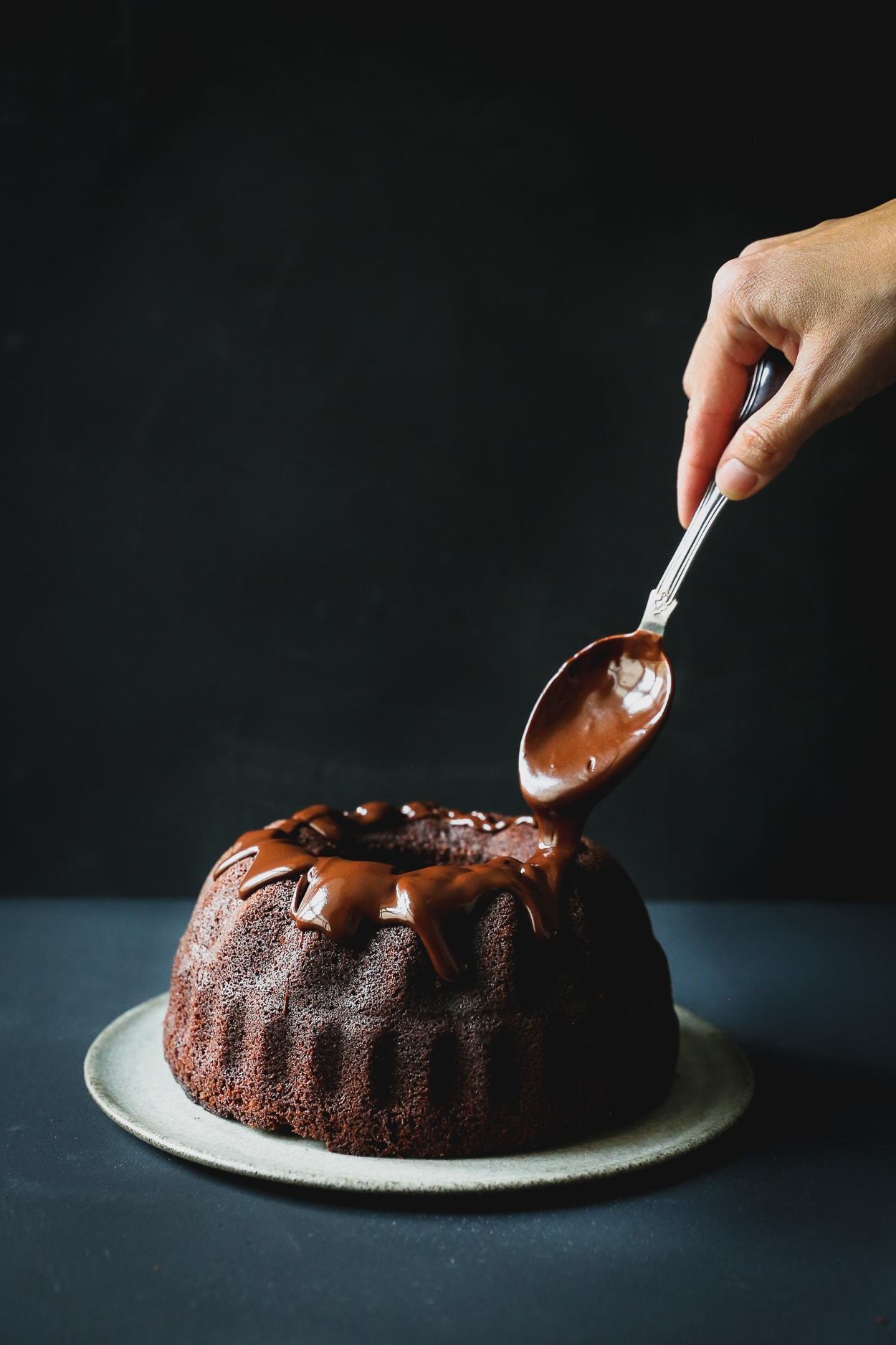 chokoladekage med chokoladeganache