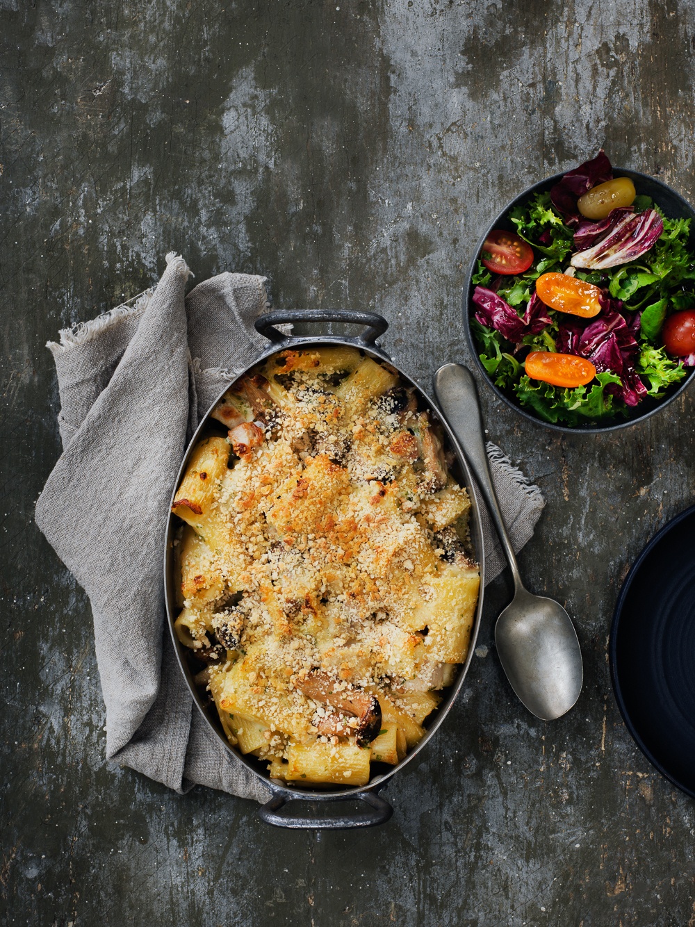 Mac and cheese med svampe og skinke - børnevenlig opskrift